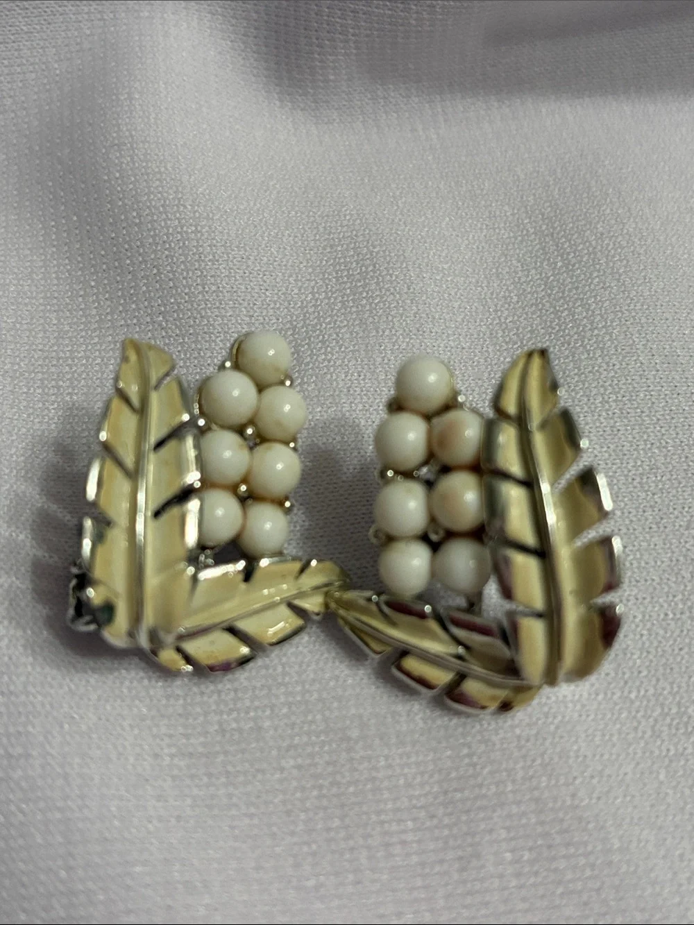 Vintage Coro Leaf and Cluster Clip-on Earrings